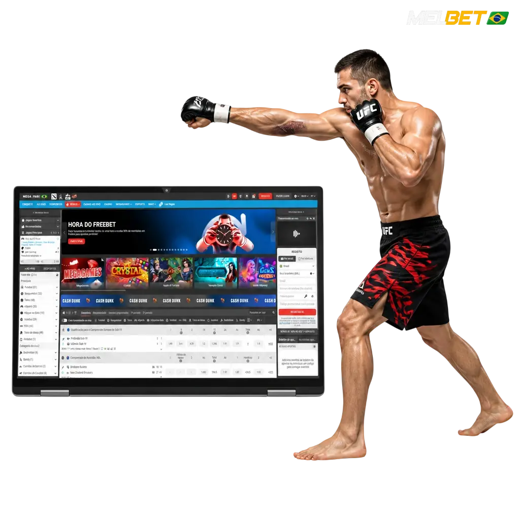 Apostas em MMA online na MegaPari Brasil com cobertura do UFC, Bellator e ONE FC, odds ao vivo e bônus de boas-vindas