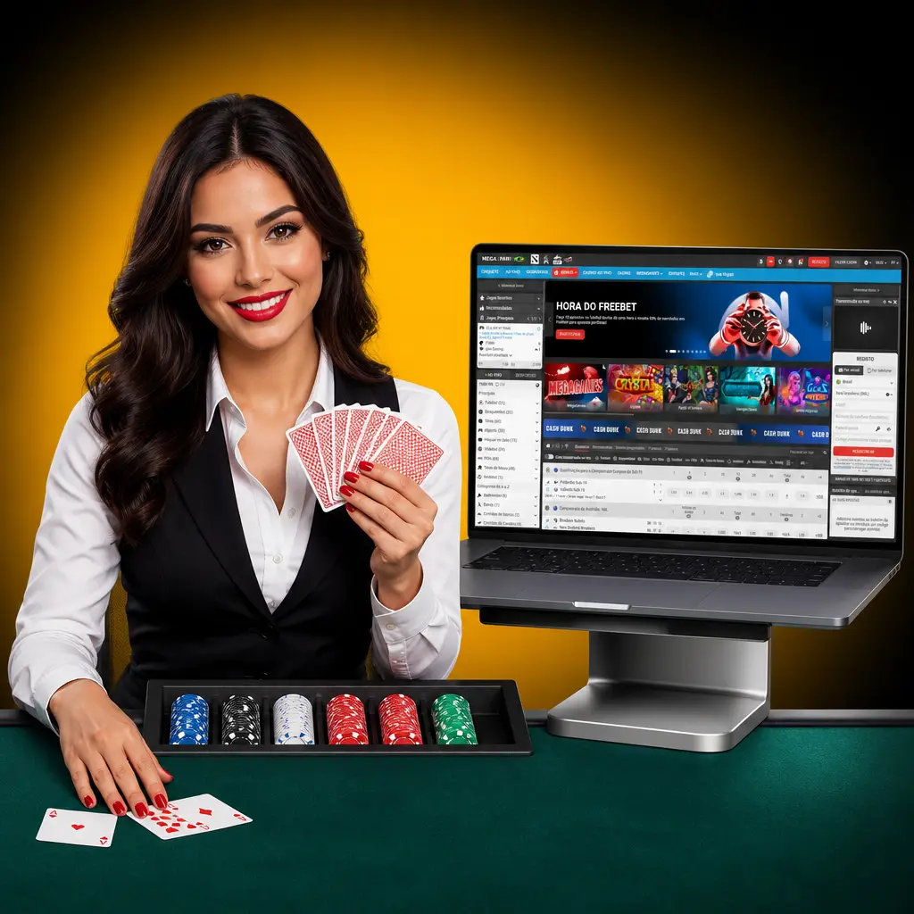 Cassino ao vivo MegaPari com dealers profissionais em estúdios físicos transmitindo roleta, blackjack e game shows em HD