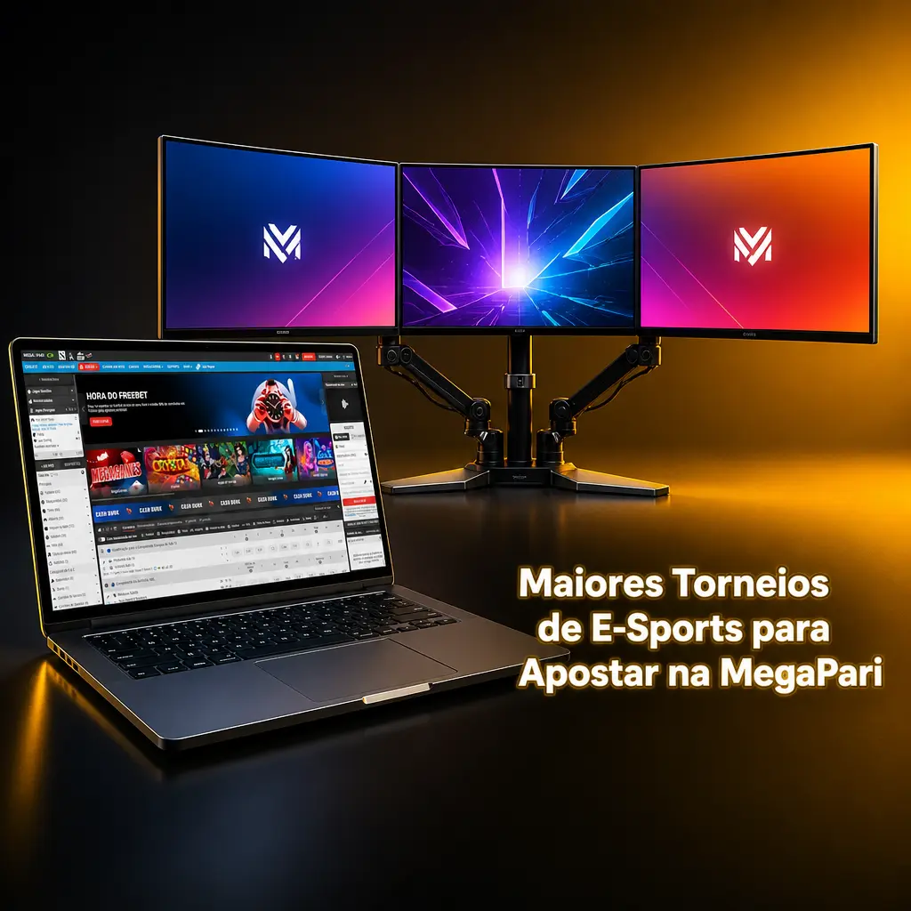 Tabela com os maiores torneios de e-sports disponíveis para apostas na MegaPari por modalidade