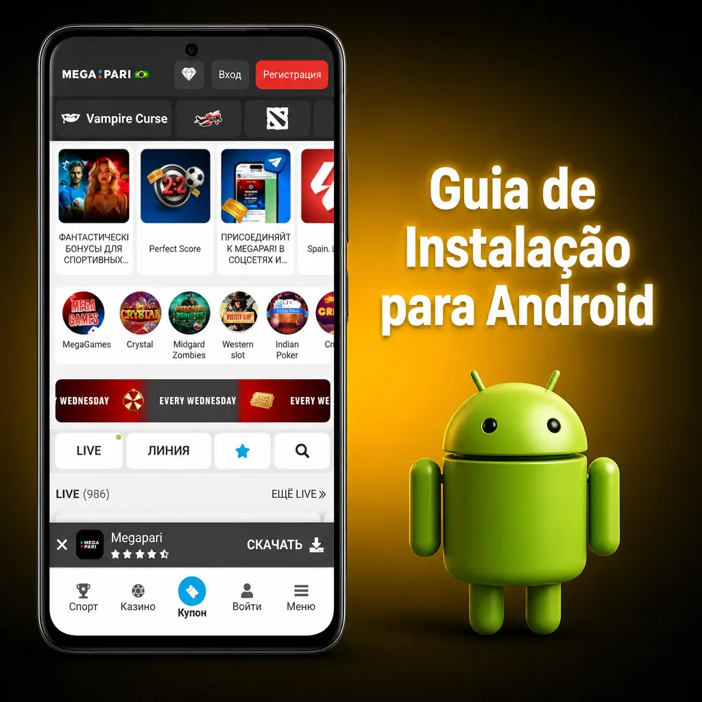 Guia de instalação do app MegaPari no Android: download do APK, configurações e primeira aposta em e-sports