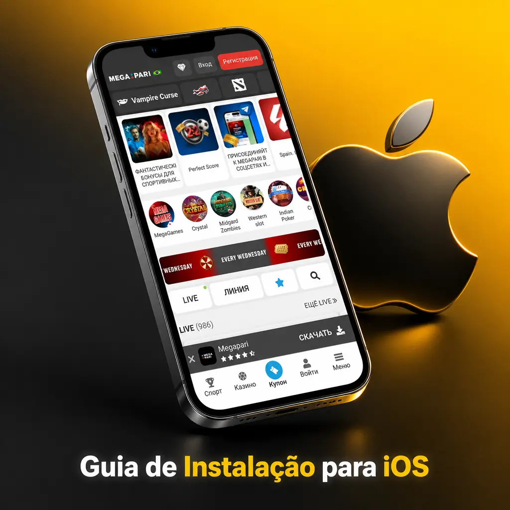 Guia de instalação do PWA da MegaPari no iPhone via Safari para apostas em tênis no Brasil