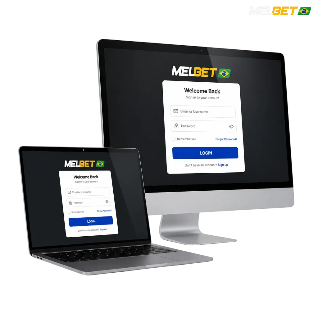 Tela de login da MegaPari no Brasil com acesso seguro via site ou app móvel usando e-mail ou telefone
