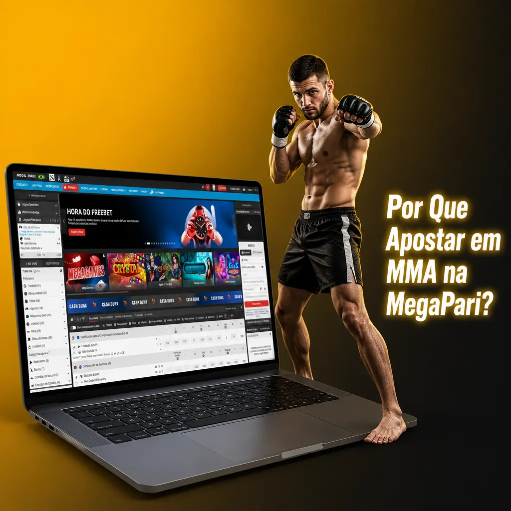 Plataforma MegaPari com mercados de MMA, odds competitivas, apostas ao vivo e suporte em português para apostadores brasileiros