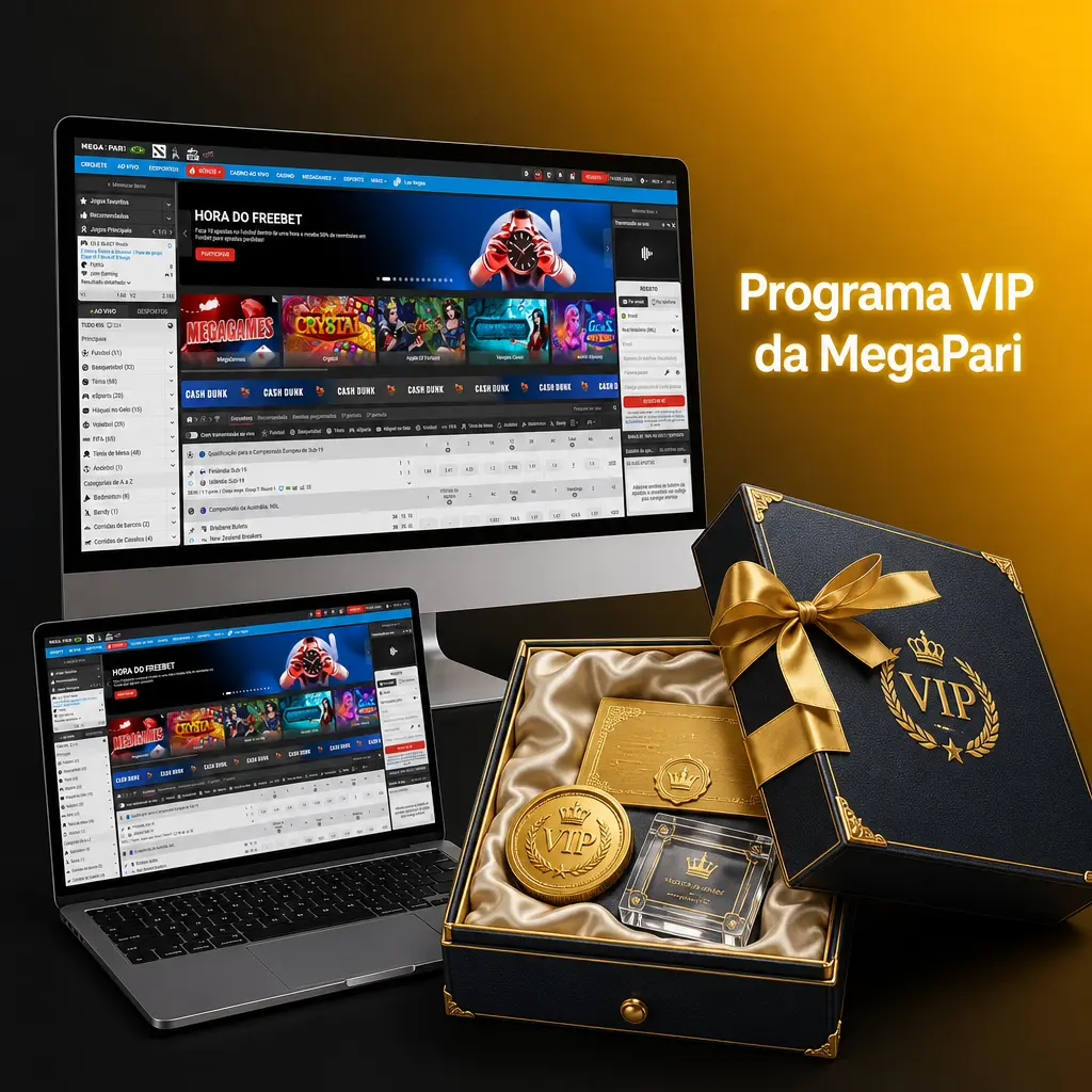 Programa VIP da MegaPari com níveis progressivos, cashback semanal e recompensas exclusivas para jogadores fiéis